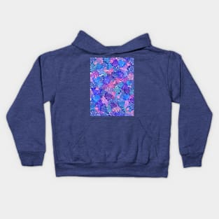 Blue Palm Flamingos Kids Hoodie